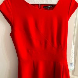 Antonio Melani Cap Sleeved, Red Dress